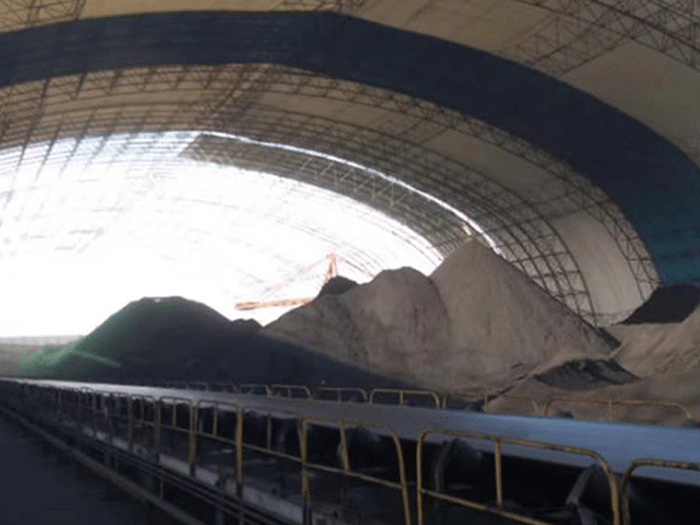 东城煤棚料仓网架